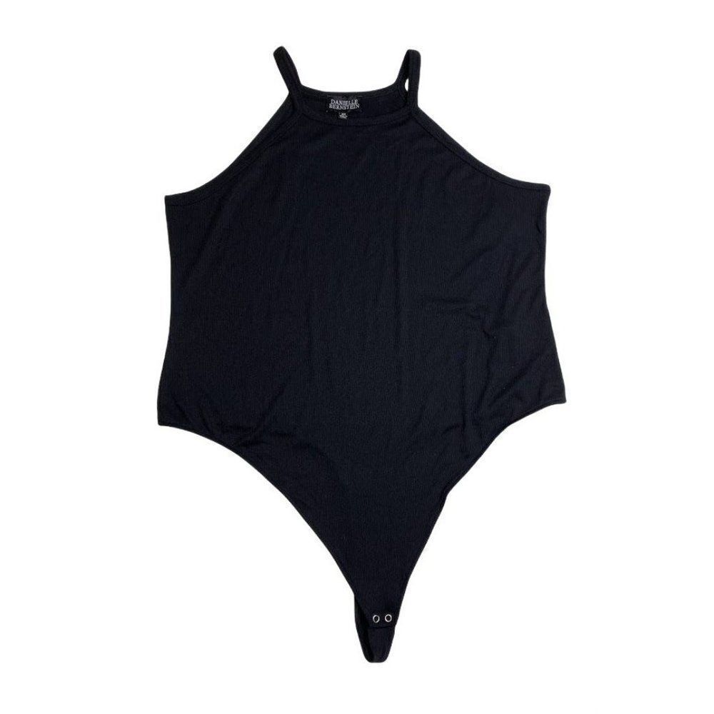 Danielle Bernstein Tank Top Bodysuit Women's 3X Black Soft Stretchy NEW